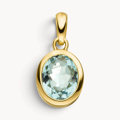 Anhänger in 585er Gelbgold mit Aquamarin