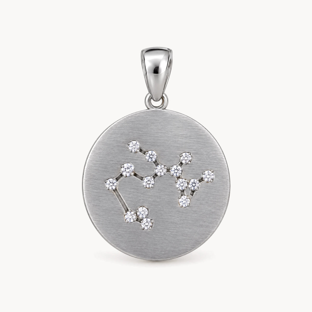 Sternzeichenanhänger in 925er Silber rhodiniert mit Zirkonia – Sternzeichen Schütze