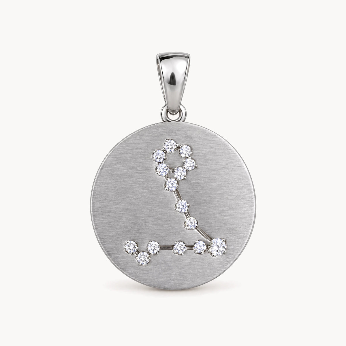 Sternzeichenanhänger in 925er Silber rhodiniert mit Zirkonia – Sternzeichen Fische