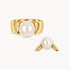 Damenring in 585er Gelbgold mit Zuchtperle