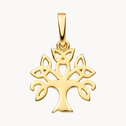 Glücksanhänger Lebensbaum in 333 Gelbgold