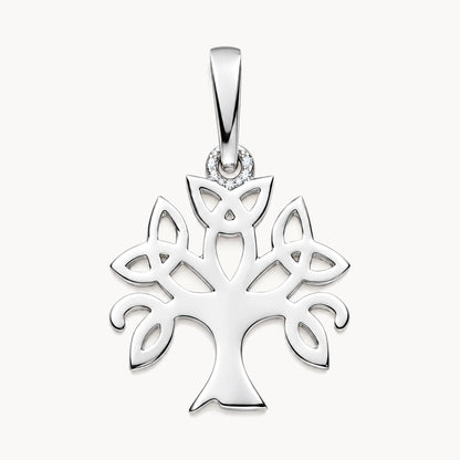 Glücksanhänger Lebensbaum in 925 Silber rhodiniert