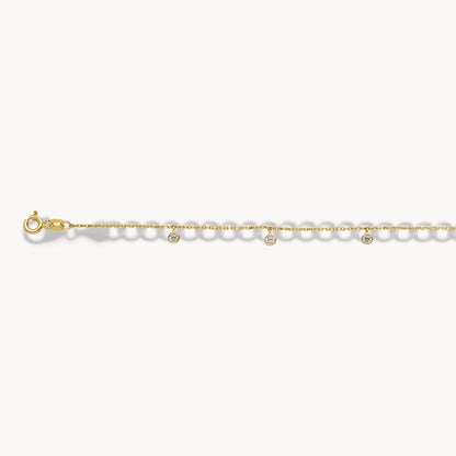 Armband &amp; Kette in 333er Gelbgold mit Zirkonia