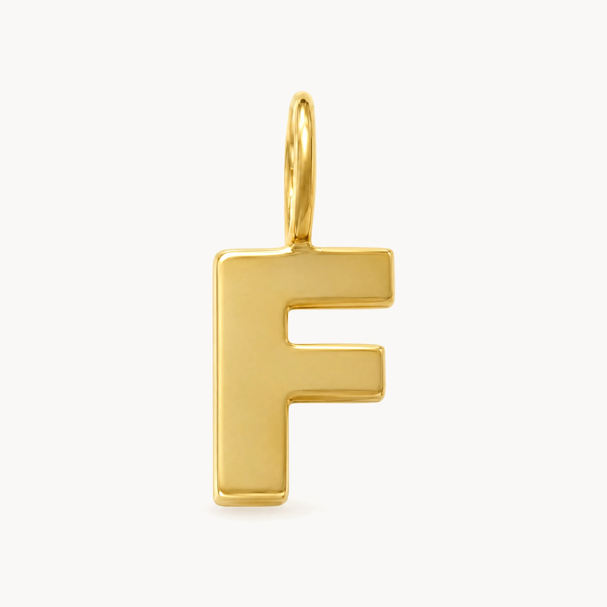 Buchstabenanhänger in 333er Gelbgold – Buchstabe F