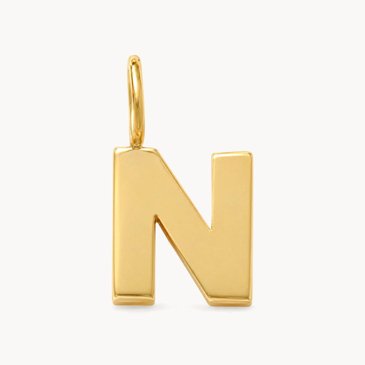 Buchstabenanhänger in 333er Gelbgold – Buchstabe N