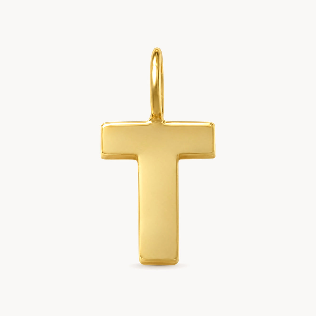 Buchstabenanhänger in 333er Gelbgold – Buchstabe T