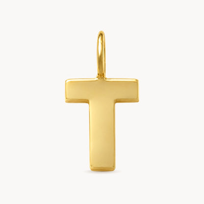 Buchstabenanhänger in 333er Gelbgold – Buchstabe T