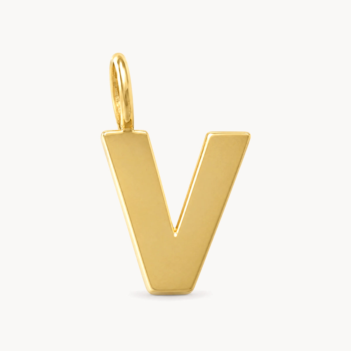 Buchstabenanhänger in 333er Gelbgold – Buchstabe V