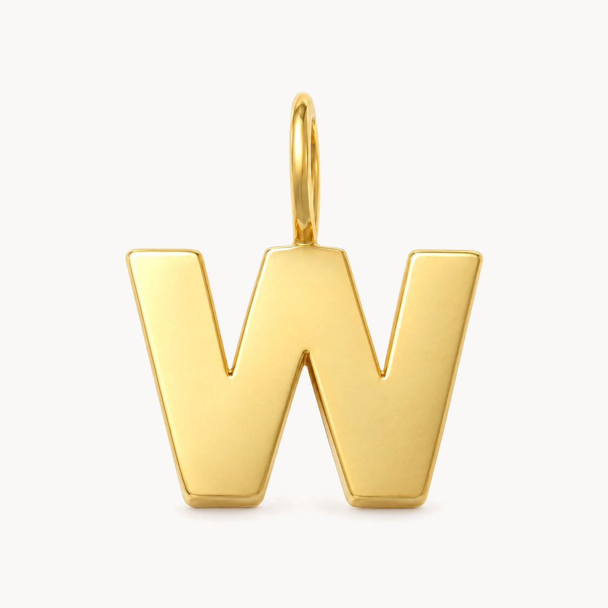 Buchstabenanhänger in 333er Gelbgold – Buchstabe W