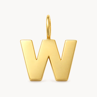 Buchstabenanhänger in 333er Gelbgold – Buchstabe W