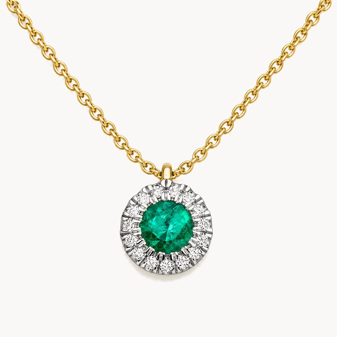 Collier in 585er Gold mit Farbsteinen &amp; Diamant