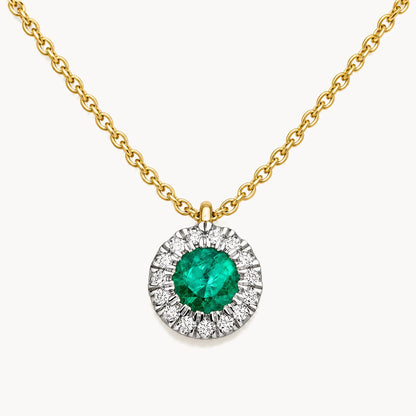 Collier in 585er Gold mit Farbsteinen &amp; Diamant