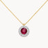 Collier in 585er Gold mit Farbsteinen & Diamant