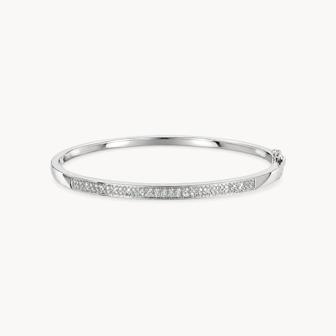 Armreif in 585er Weißgold mit Diamant