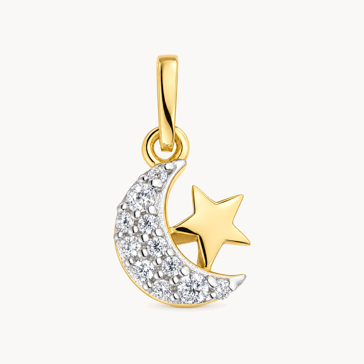 Glücksanhänger in 333er Gelbgold mit Zirkonia