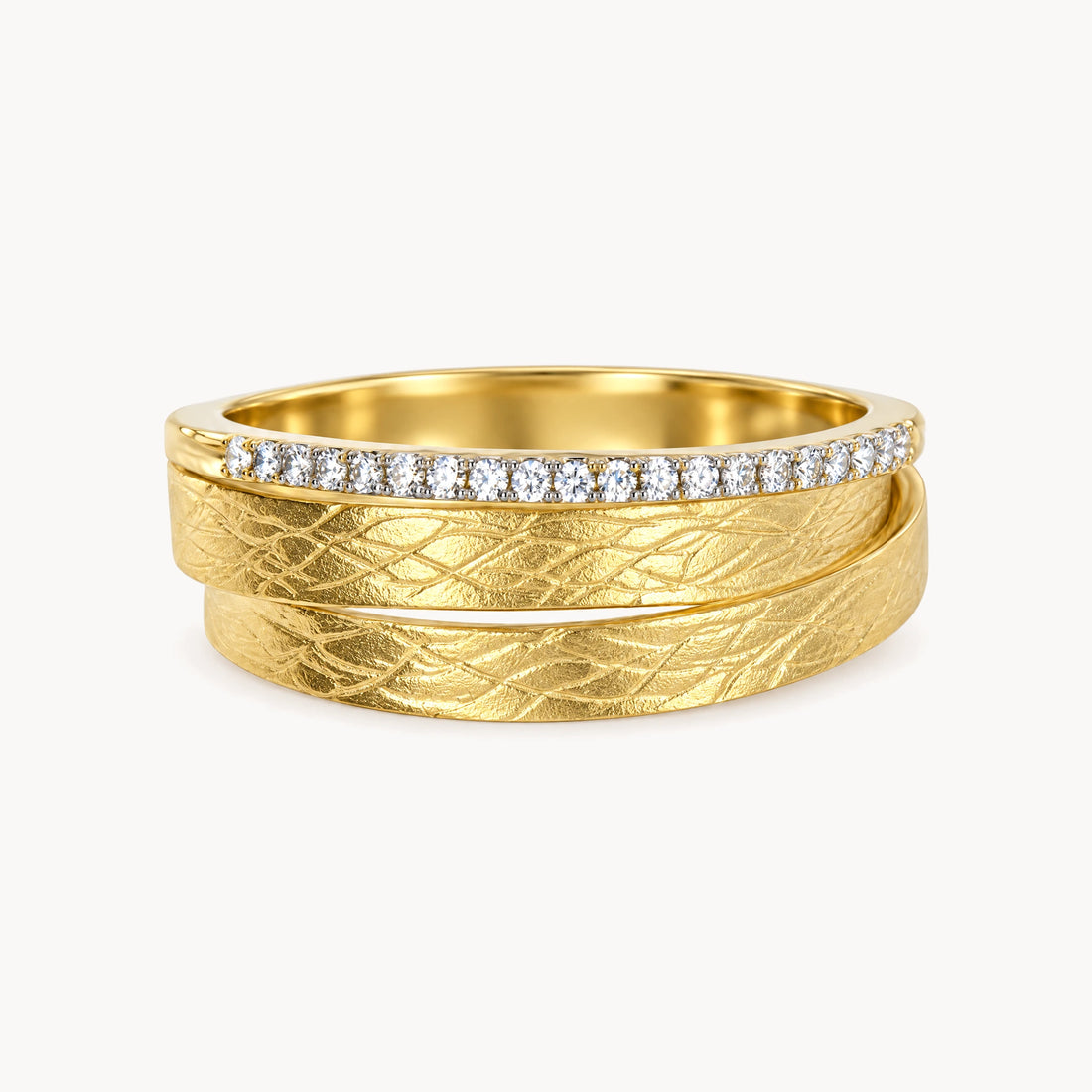 Damenring in 585er Gelbgold mit Diamant