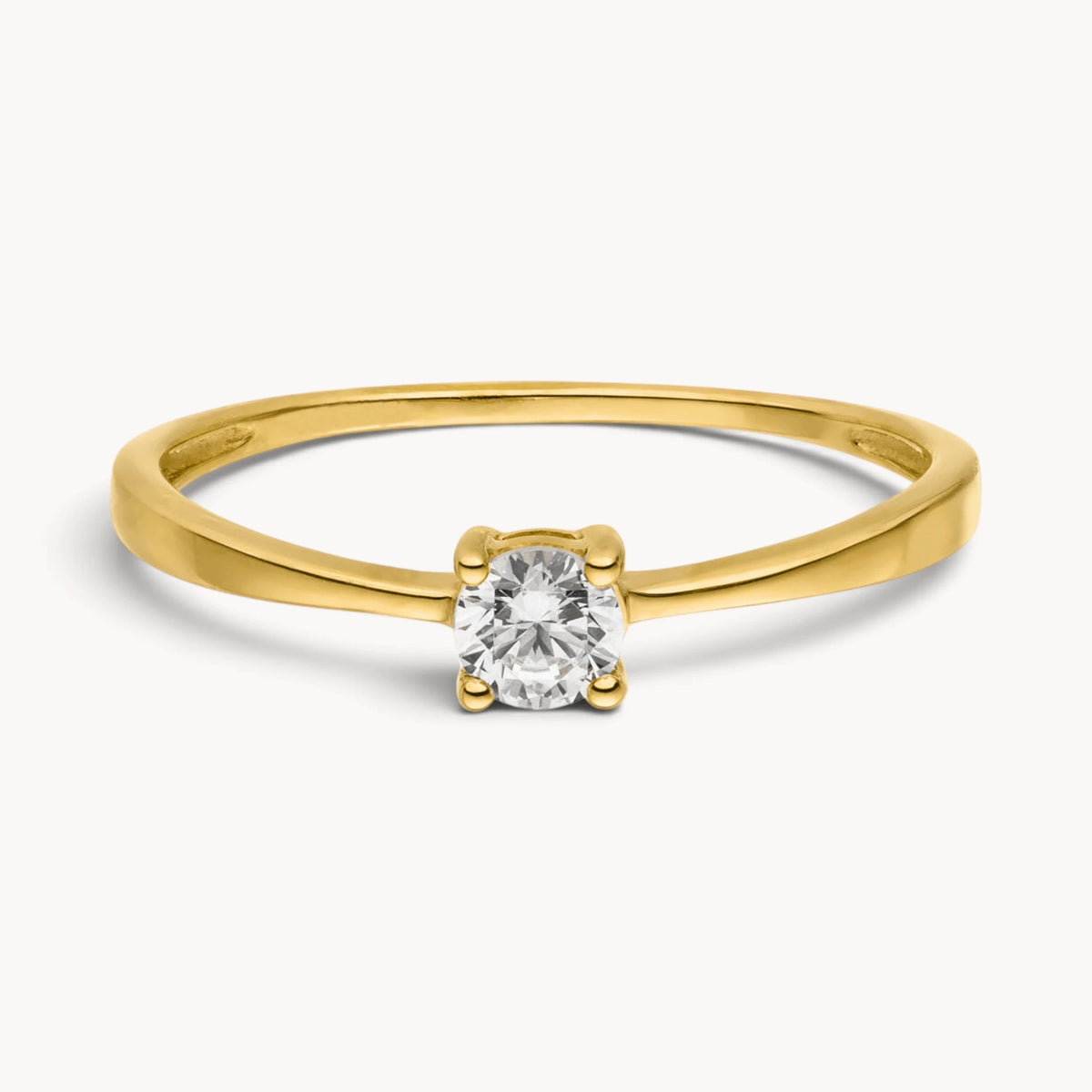 Ring in 333er Gold mit Zirkonia, 4er-Krappenfassung