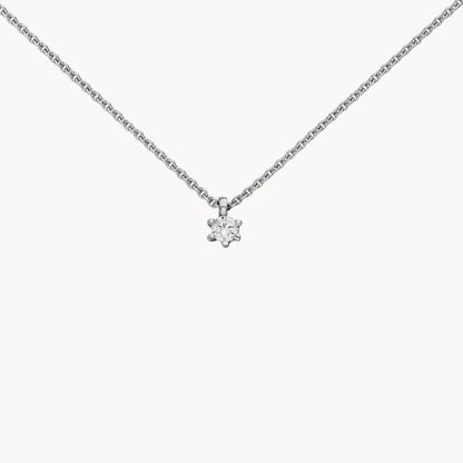 Collier in 950er Platin &amp; 585er Gold mit Diamant
