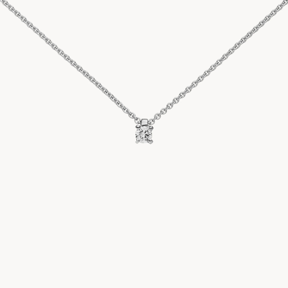 Collier in 950er Platin &amp; 585er Gold mit Diamant