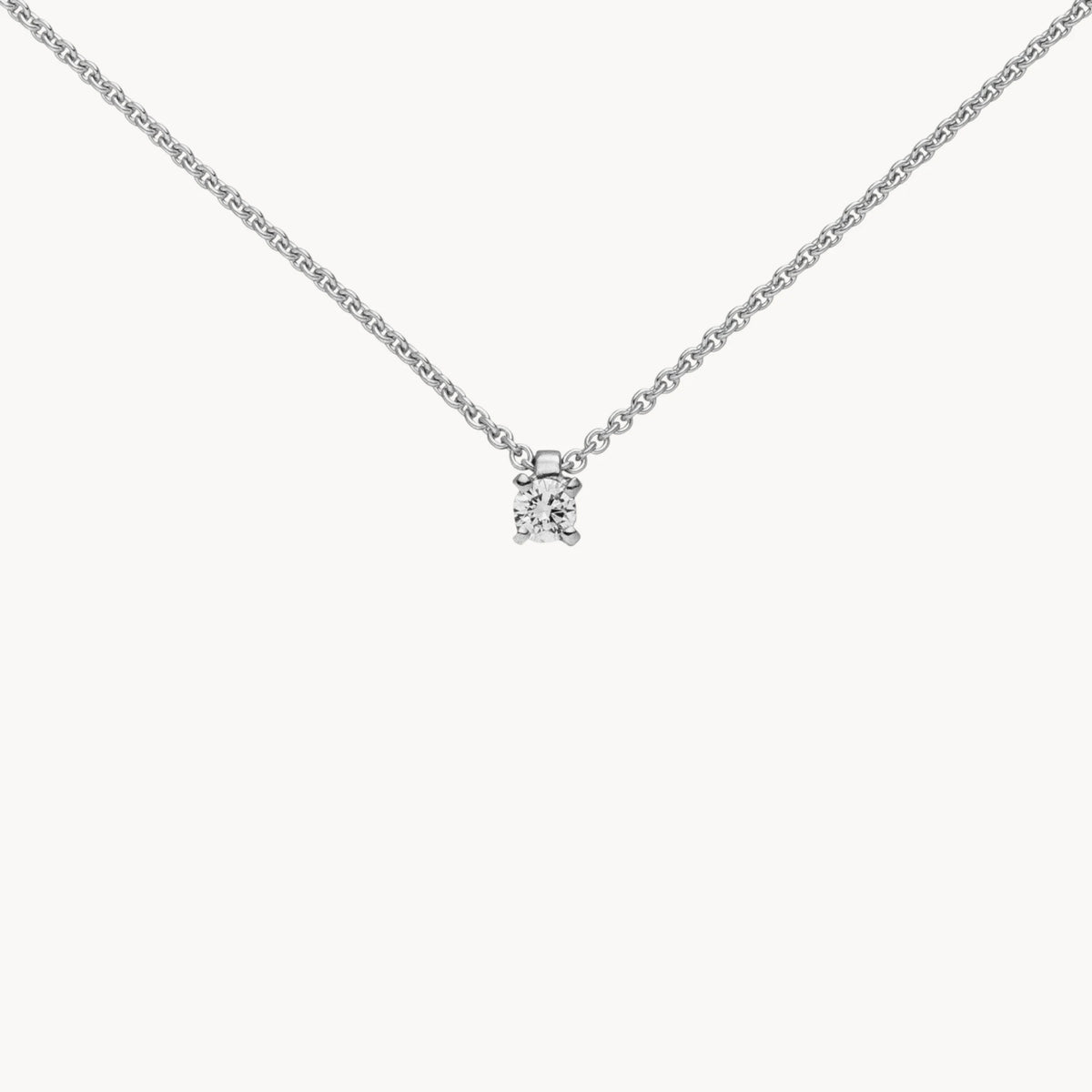 Collier in 950er Platin &amp; 585er Gold mit Diamant