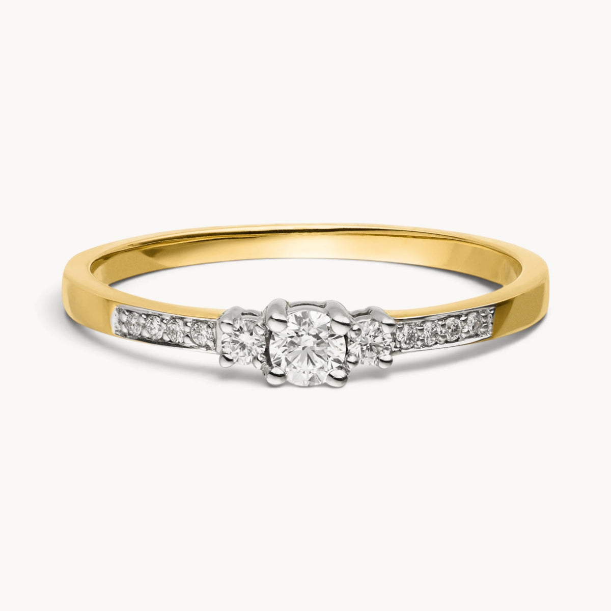Ring in 585er Gold mit Diamant