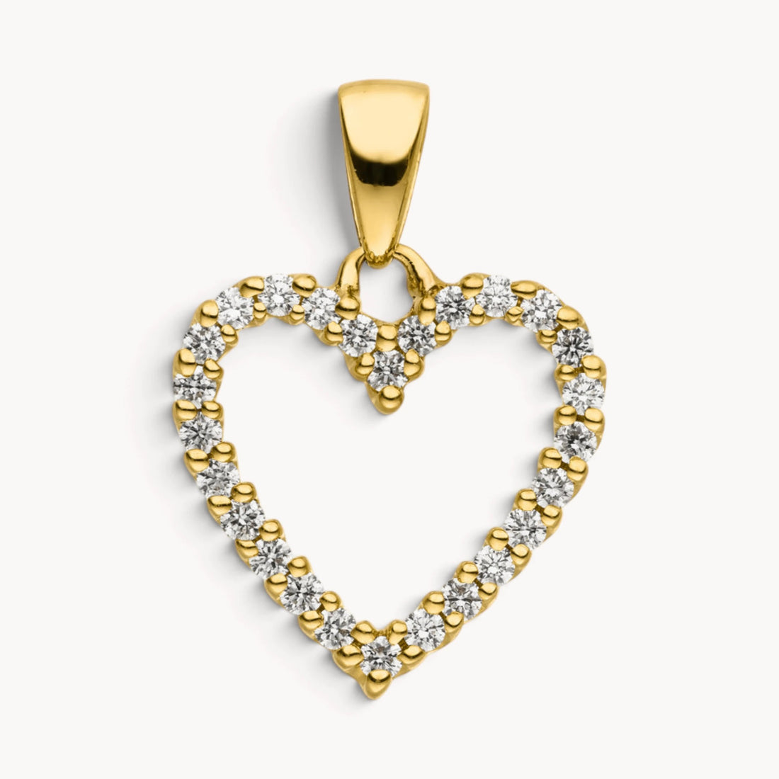 Herzanhänger in 585er Gold mit Diamant