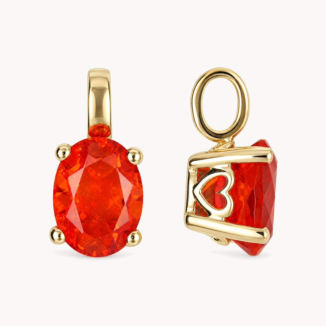 Anhänger in 585er Gelbgold mit Feueropal