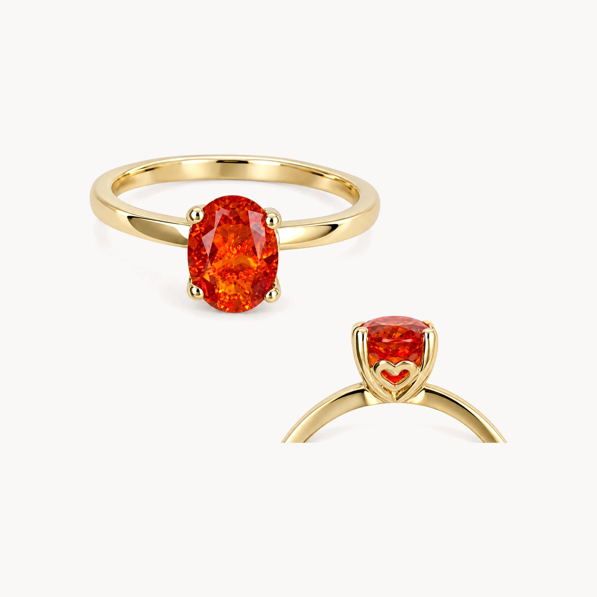 Ring in 585er Gelbgold mit Feueropal