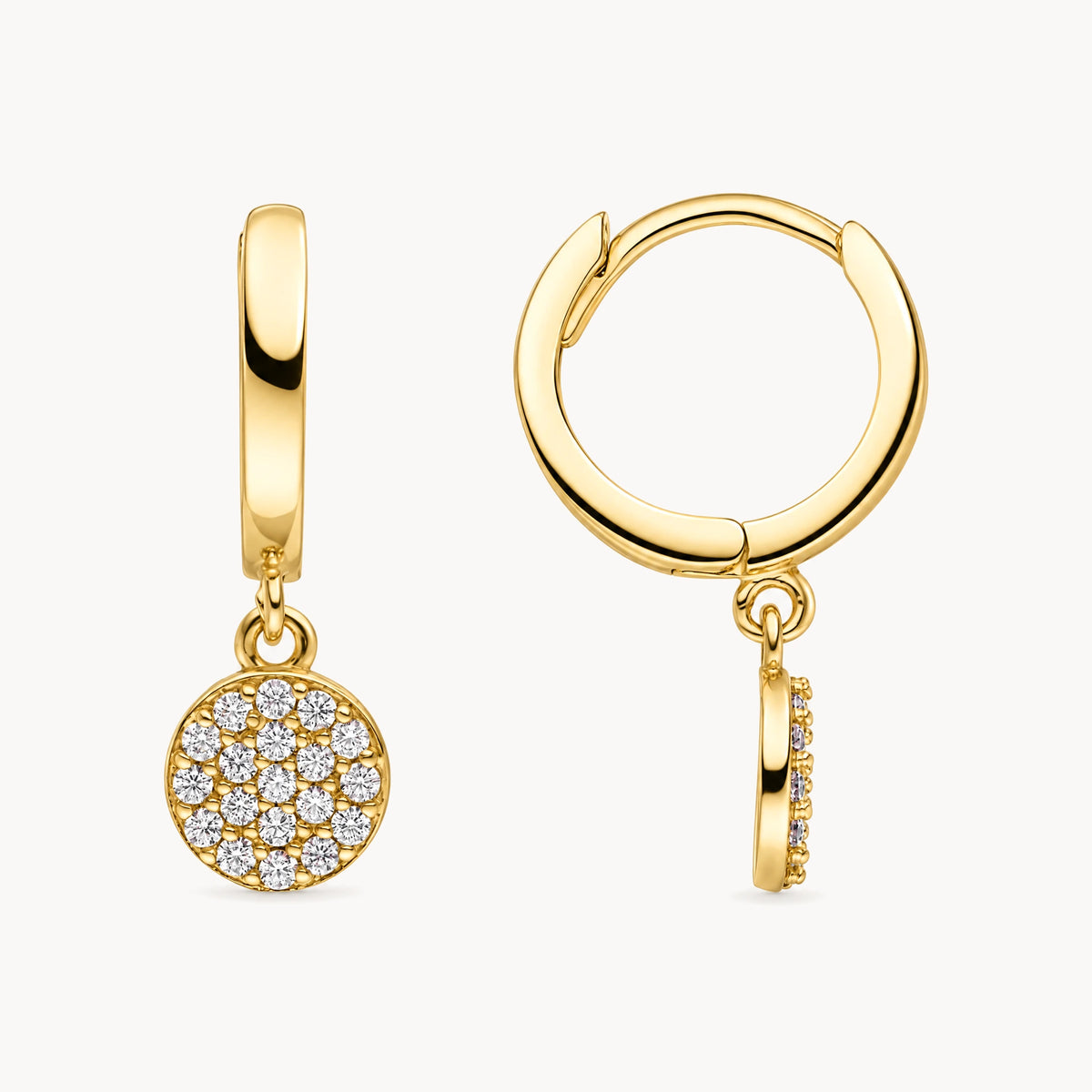 Creole in 333er Gelbgold mit Zirkonia