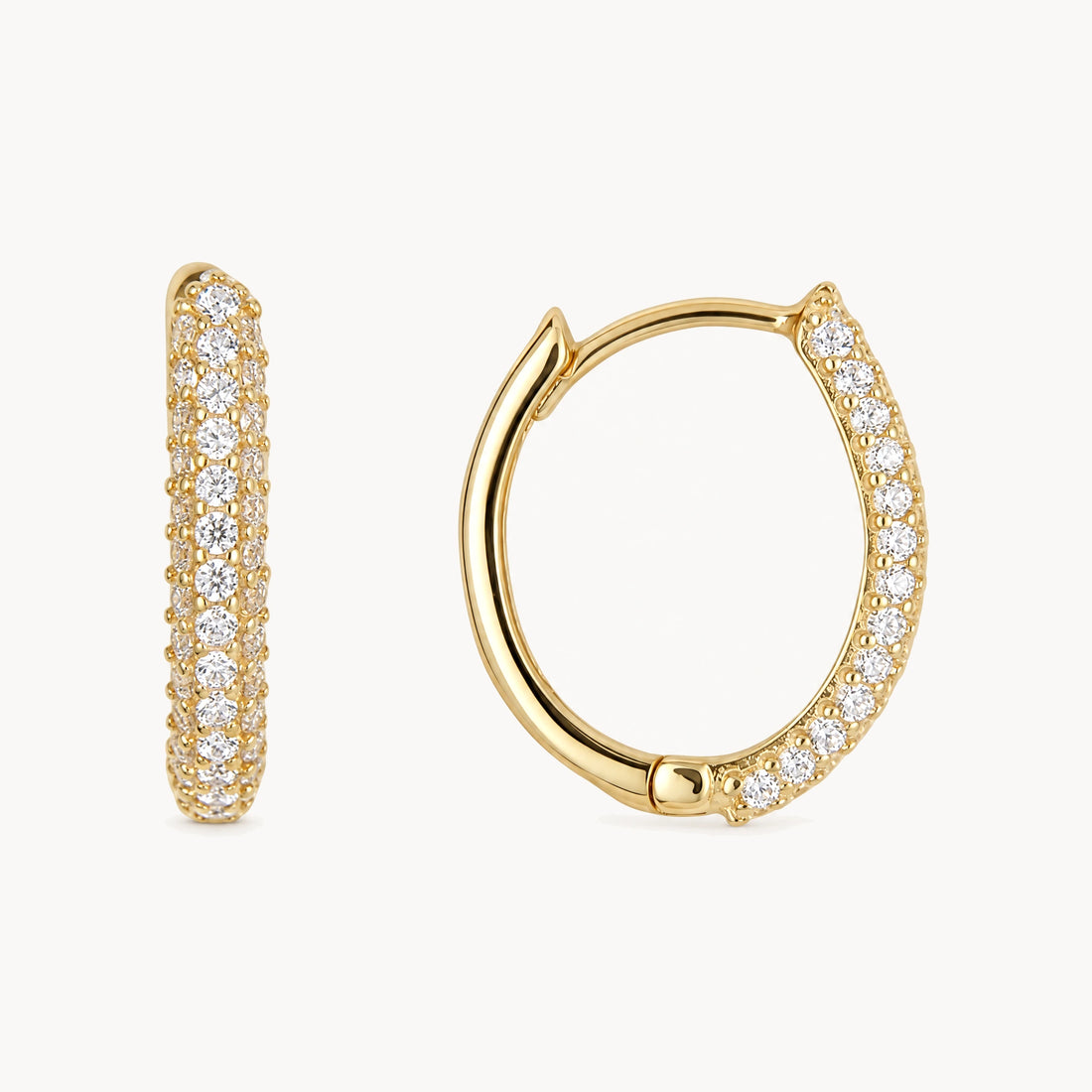 Creole in 333er Gelbgold mit Zirkonia