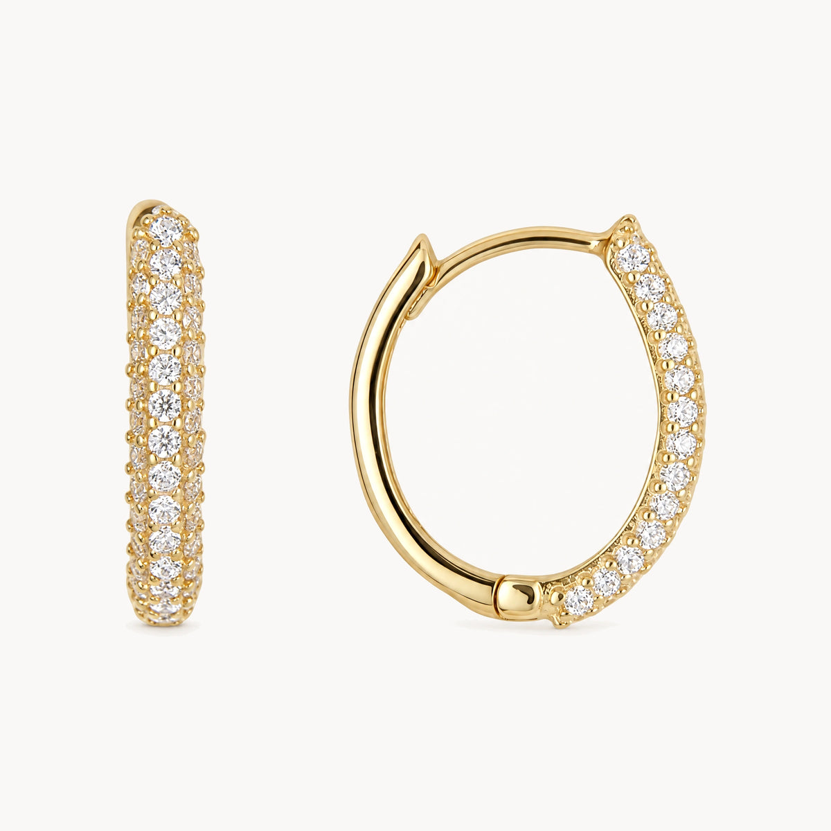 Creole in 333er Gelbgold mit Zirkonia