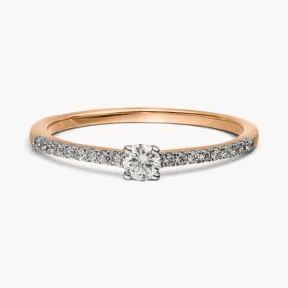 Ring in 585er Gold mit Diamant