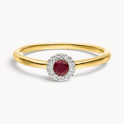 Ring in 585er Gold mit Farbsteinen &amp; Diamant