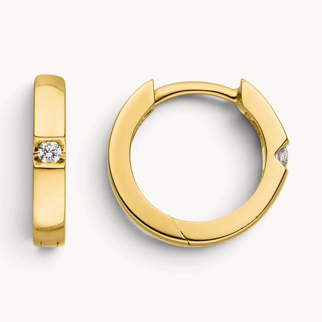 Creole in 585er Gold mit Diamant
