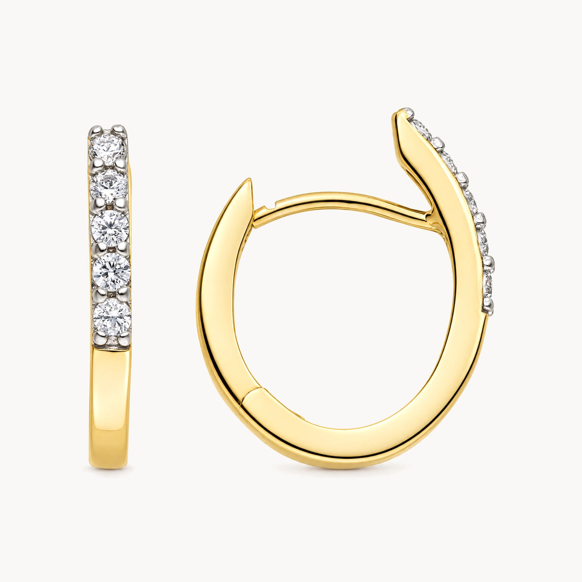 Creole in 333er Gelbgold mit Zirkonia