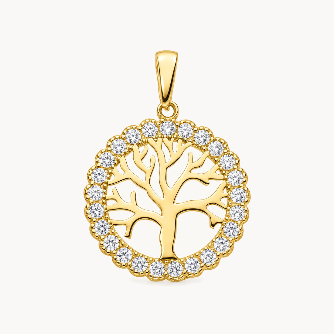 Glücksanhänger in 333er Gelbgold mit Zirkonia