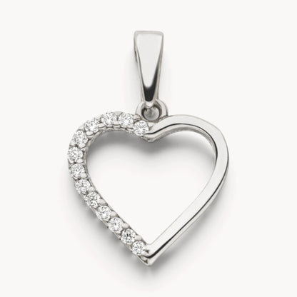 Herzanhänger in Gold &amp; Silber mit Zirkonia