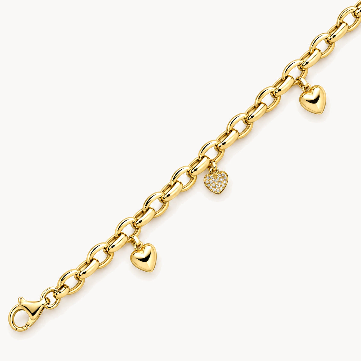 Armband in 333er Gelbgold mit Zirkonia