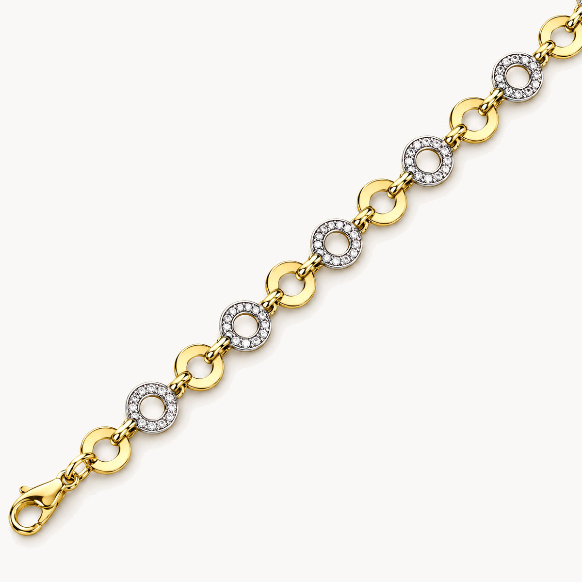 Armband in 333er Gelbgold mit Zirkonia
