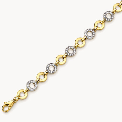 Armband in 333er Gelbgold mit Zirkonia