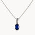 Collier in 585er Weißgold mit Diamant & Saphir