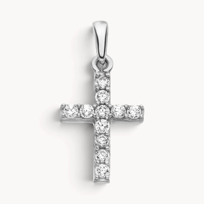 Kreuzanhänger in 333er Gold mit Zirkonia