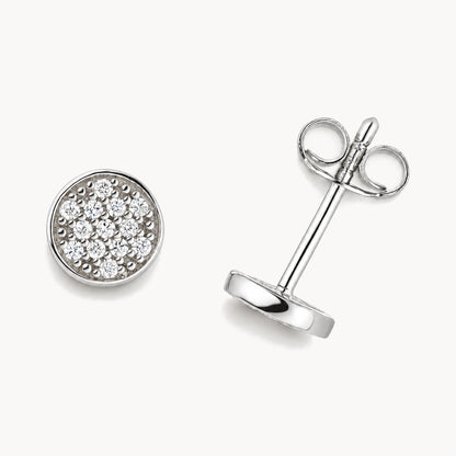 Ohrstecker in 925er Silber mit Zirkonia – rhodiniert