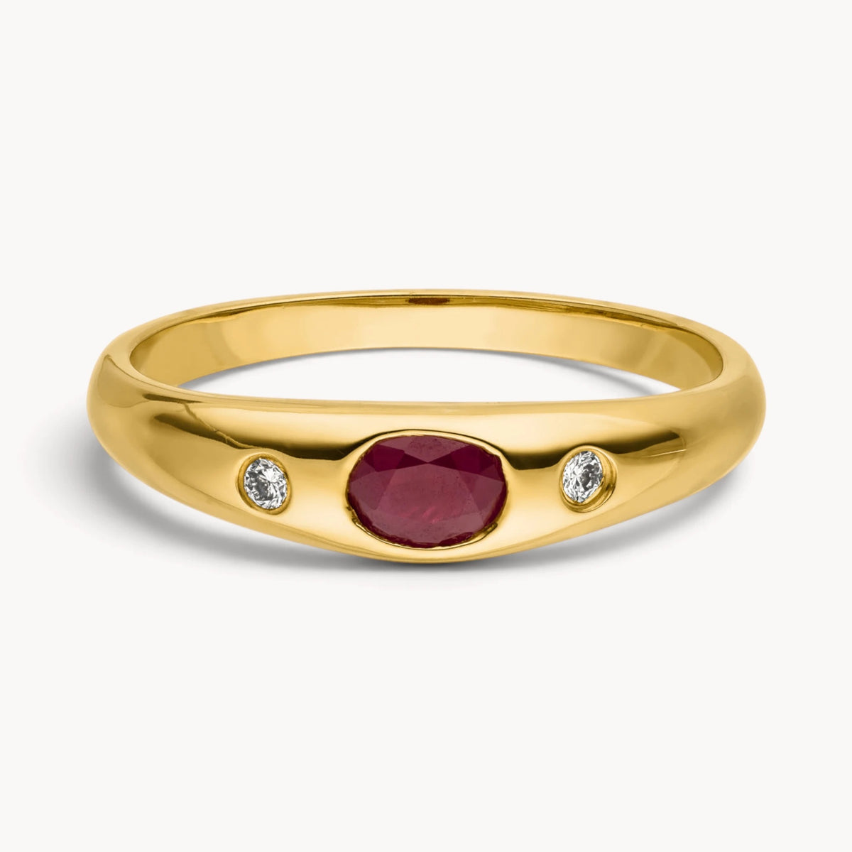 Bandring in 585er Gelbgold mit Farbsteinen &amp; Diamant