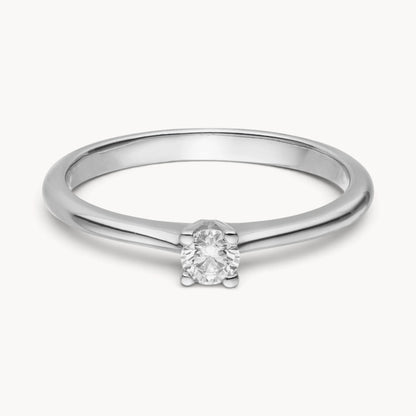 Solitärring in 585er Gold mit Diamant
