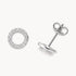 Ohrstecker in 925er Silber mit Zirkonia – rhodiniert