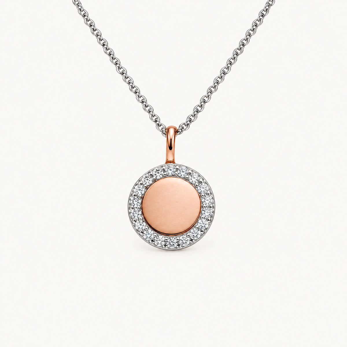 Collier in 925er Silber mit Zirkonia – rosé vergoldet