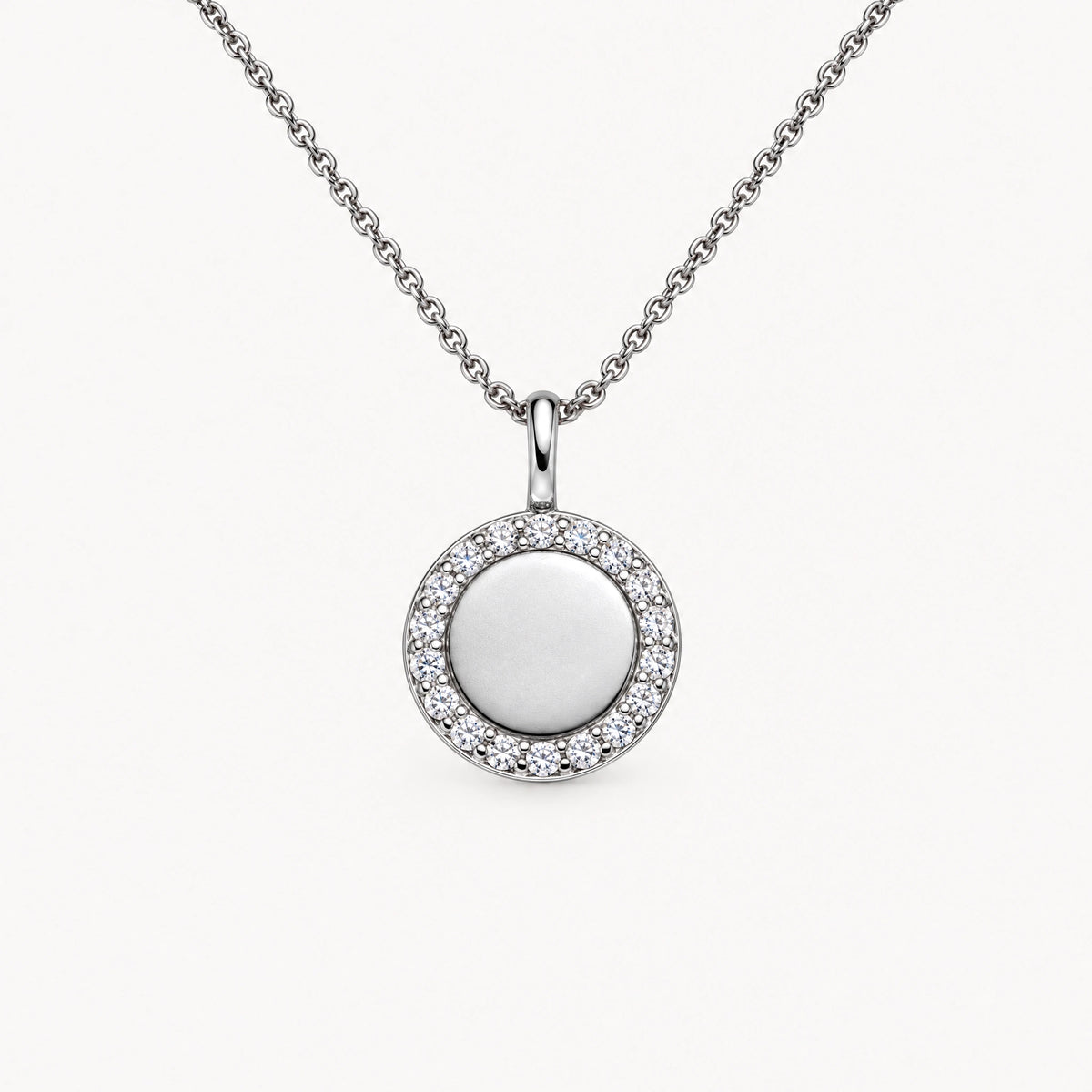 Collier in 925er Silber mit Zirkonia – rhodiniert