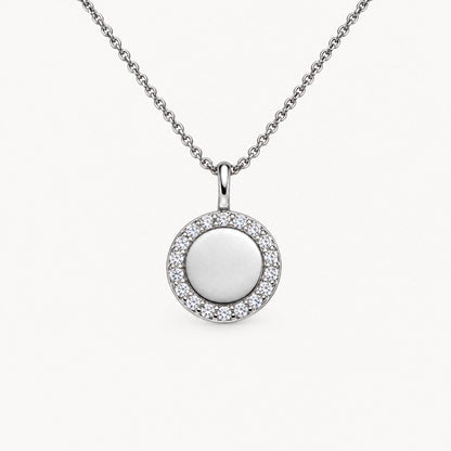 Collier in 925er Silber mit Zirkonia – rhodiniert