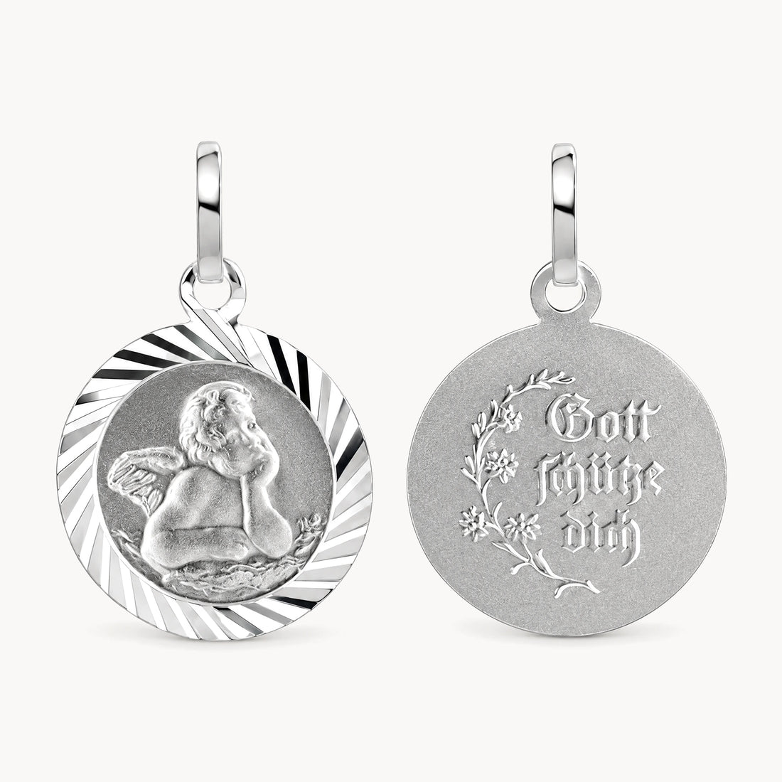 Medaille „Schutzengel“ in 925er Silber
